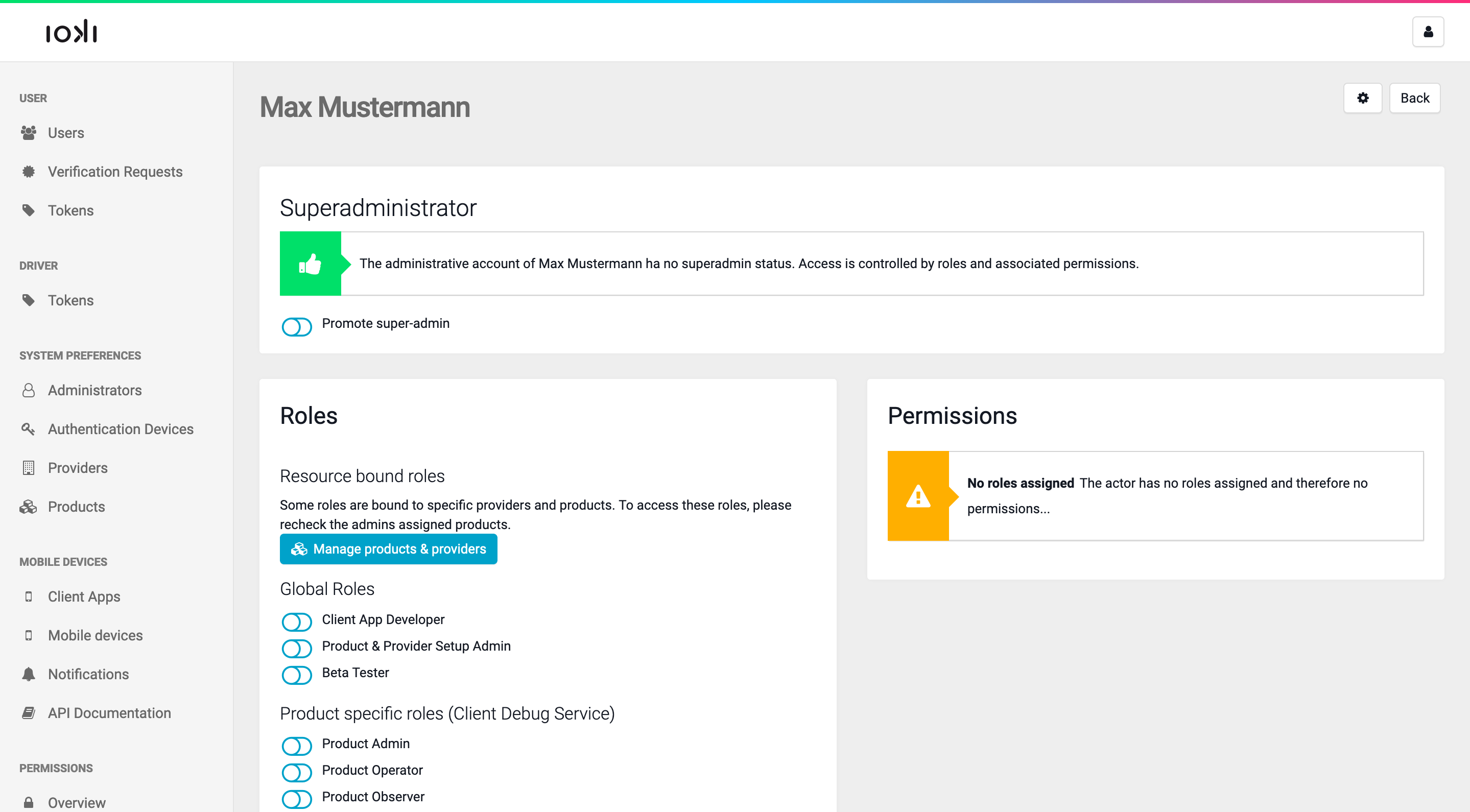 Assign new roles
