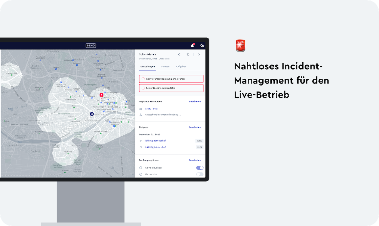 Screenshot des Incident Management des Operators
