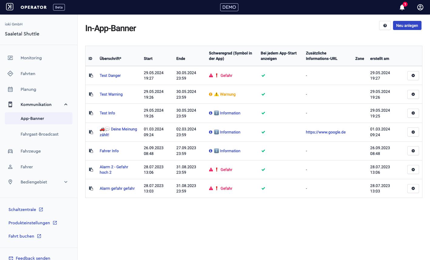 In-App-Banner im Operator