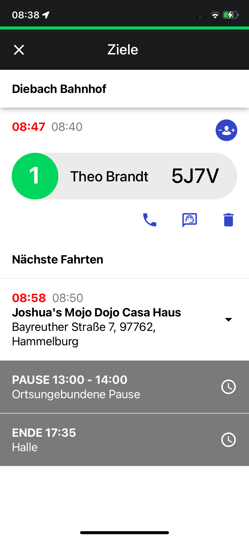Verspätet
