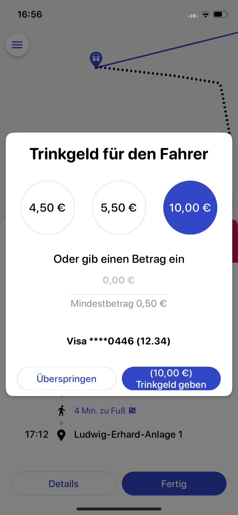 Trinkgeldfunktion