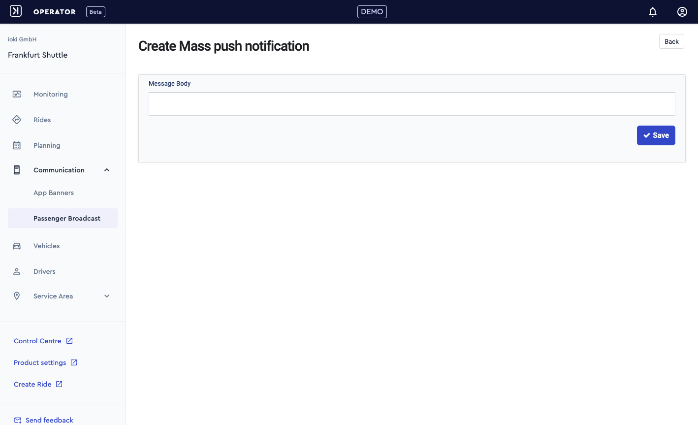 Mass Push Notifications Operator