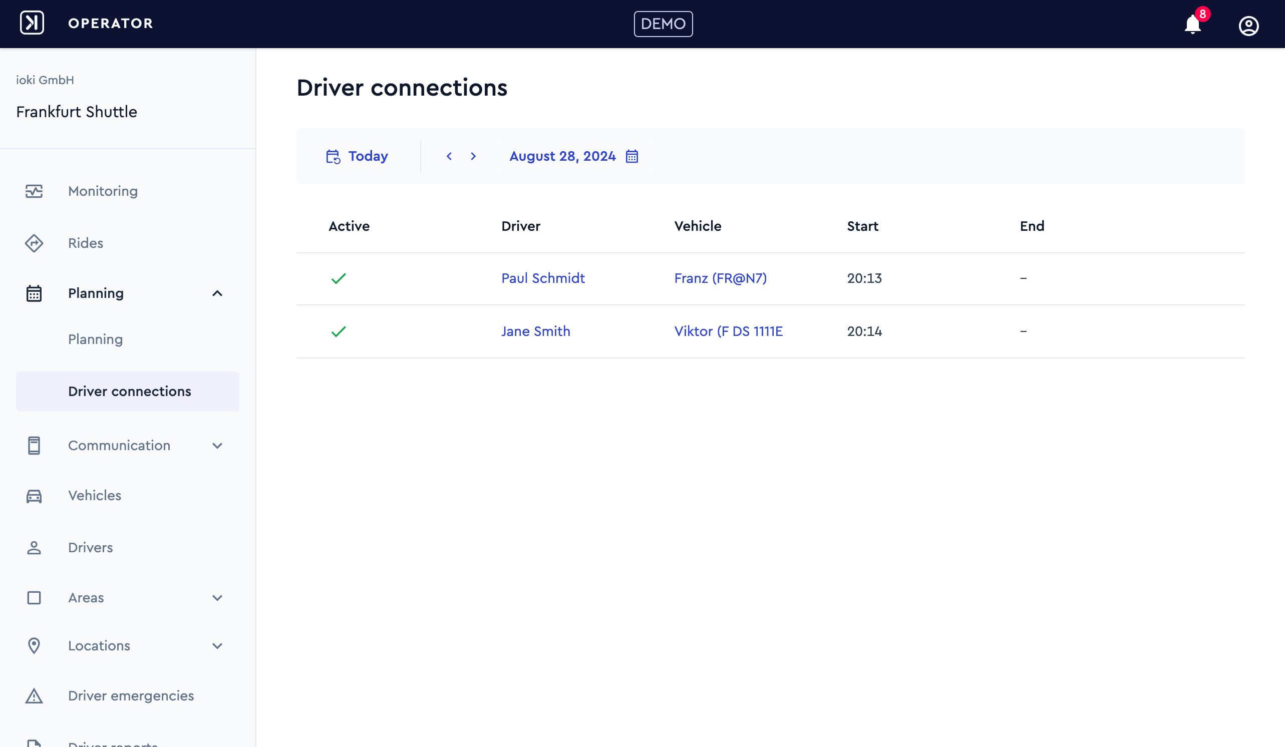 Driver connections
